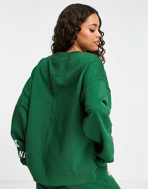 Topshop Petite phoenix sweat in green