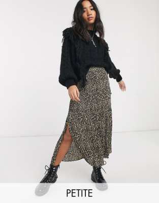 animal print midi skirt topshop