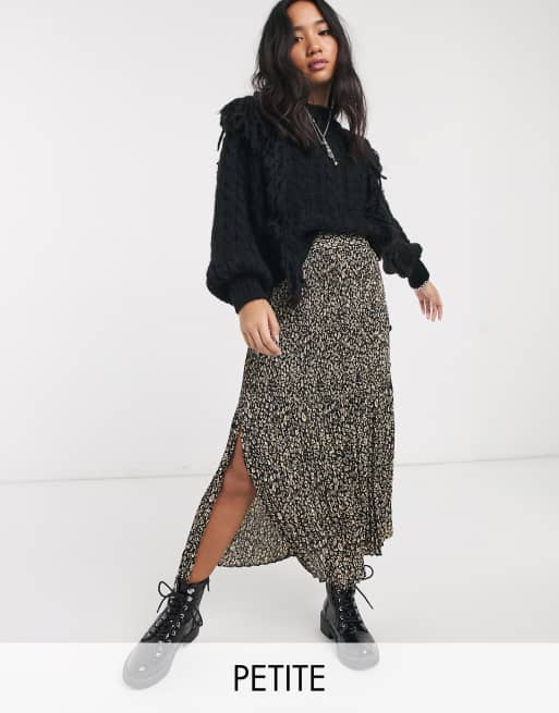 Leopard midi skirt on sale petite