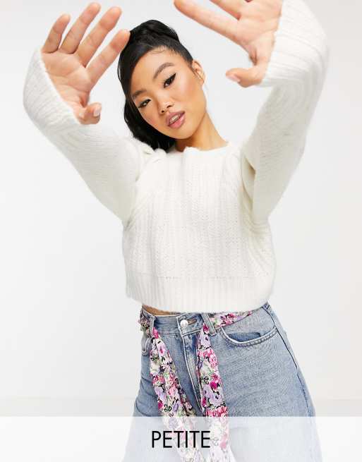 Topshop white outlet sweater