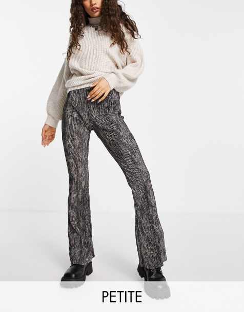Topshop Petite - Plissé broek met acid wash - view 1