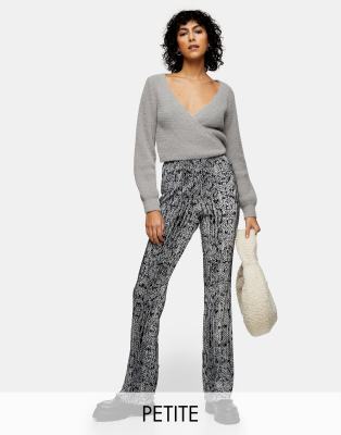petite snake print flares