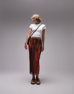 Topshop brown clearance leather skirt