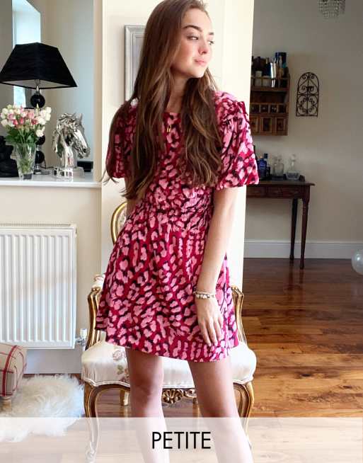 Topshop pink leopard outlet dress