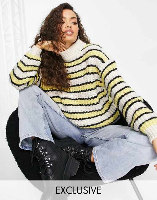 Pull maille online jaune