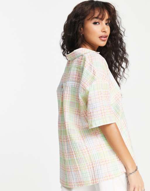 Topshop Petite – Resort – Mehrfarbiges, leichtes Oversize-Karohemd, 2 von 4