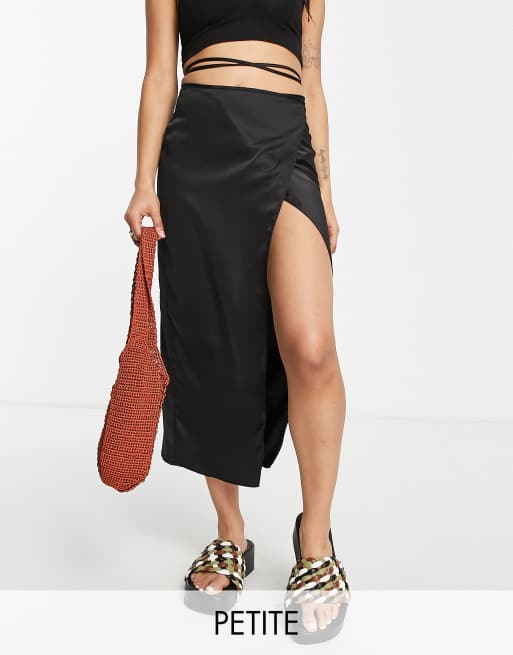 Petite midi wrap clearance skirt