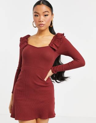 topshop petite red dress