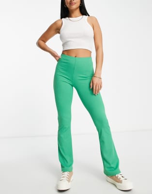 petite skinny flare trousers