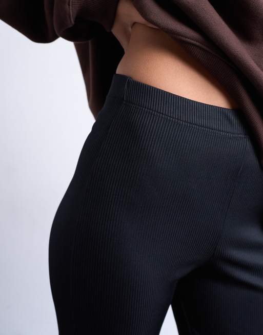 Flare Pants Black Ribbed Trousers Topshop Topshop Petite Skinny
