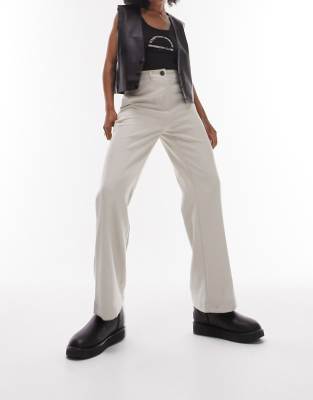 slouch pants in pale gray