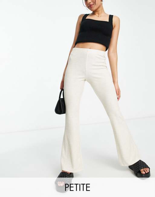 Petite Ribbed Flared Trousers Reliable Supplier