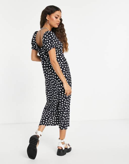 Topshop polka 2025 dot bardot dress