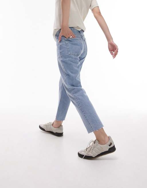 Topshop Petite Straight jeans in bleach