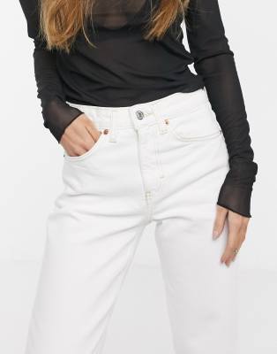 topshop petite white jeans