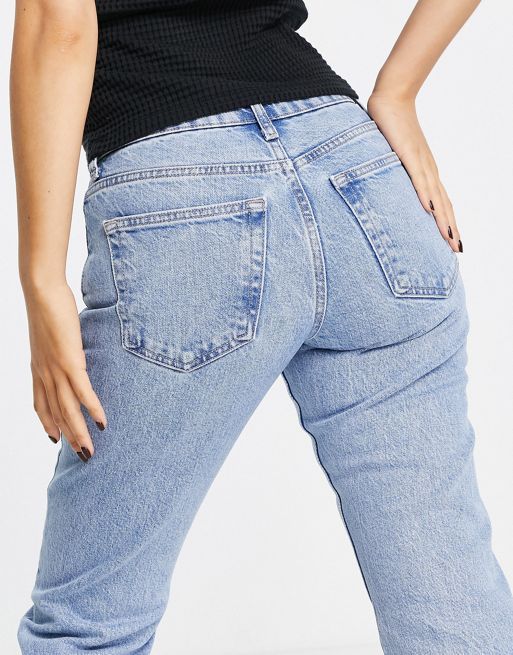 Topshop Petite Straight jeans in bleach