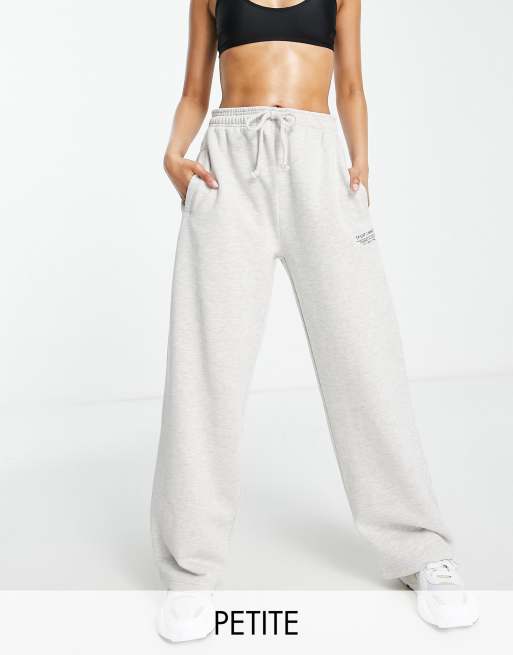 Topshop Petite straight leg jogger in grey ASOS