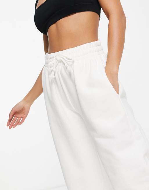 Asos Topshop Petite Joggers Wide Leg White Joggers Topshop Topshop