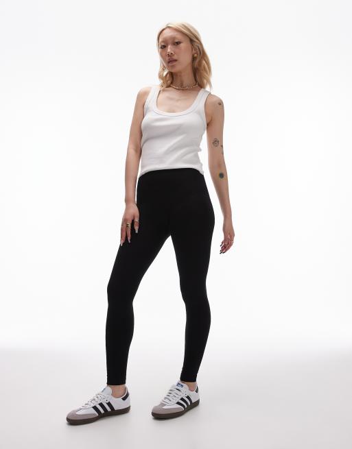 Topshop Petite – Svarta, enkla ankellånga leggings, 5 av 5