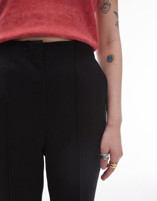 Topshop Petite – Svarta enkla byxor med slits, 5 av 5