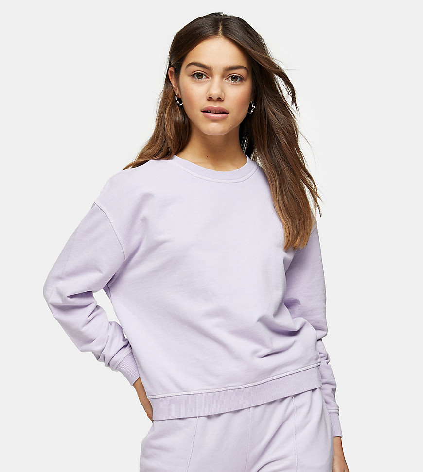 Topshop Petite - Sweatshirt in lila-Paars