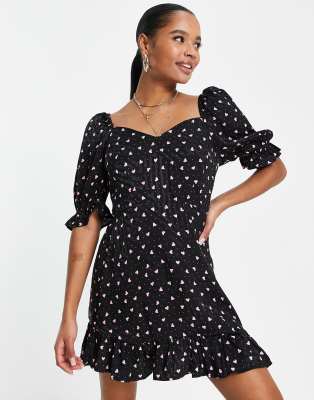 petite navy polka dot dress