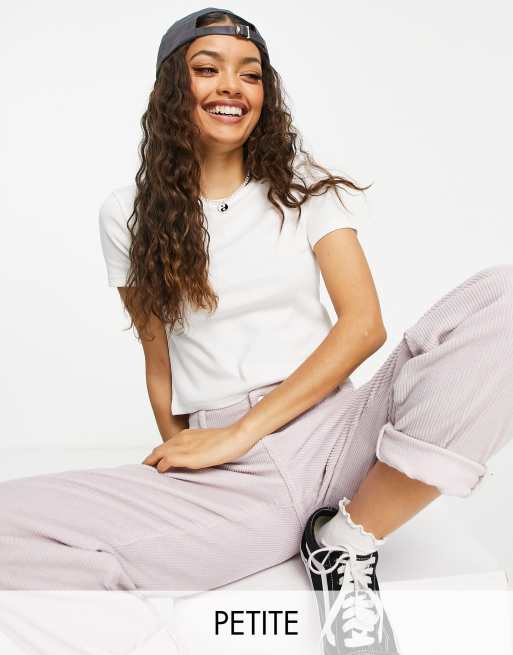 Topshop Petite – T-Shirt für jeden Tag in Weiß