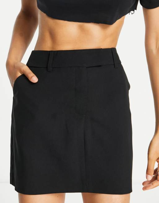 Tailored mini skirt - Black - Ladies