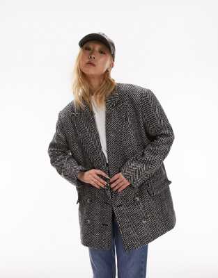 Topshop houndstooth store jacket