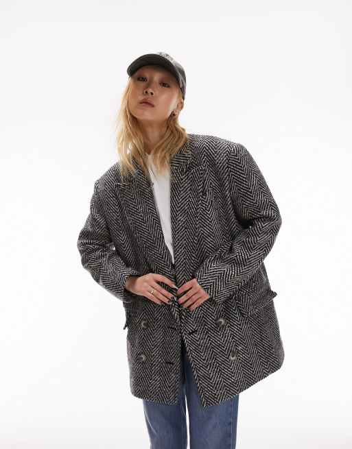 Topshop houndstooth shop coat