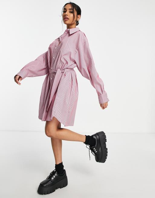 Topshop pink store shirt dress