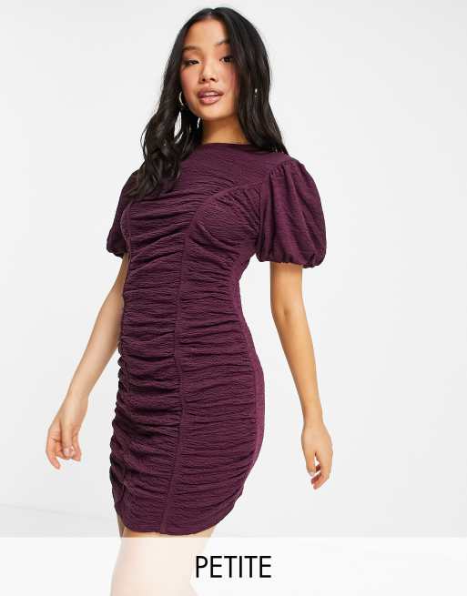 Jamie Ruched Dress - Purple