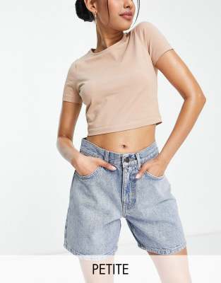 Topshop Petite - Ultimate - Editor - Shorts in Mittelblau