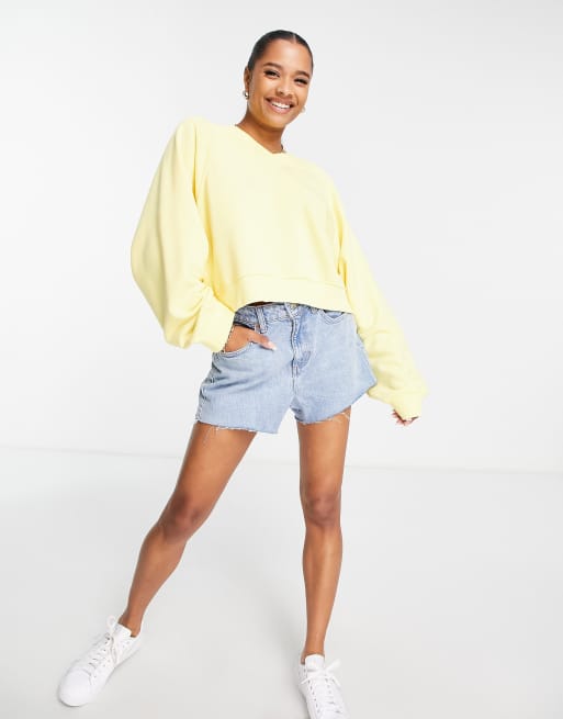 Topshop yellow sweatshirt new arrivals