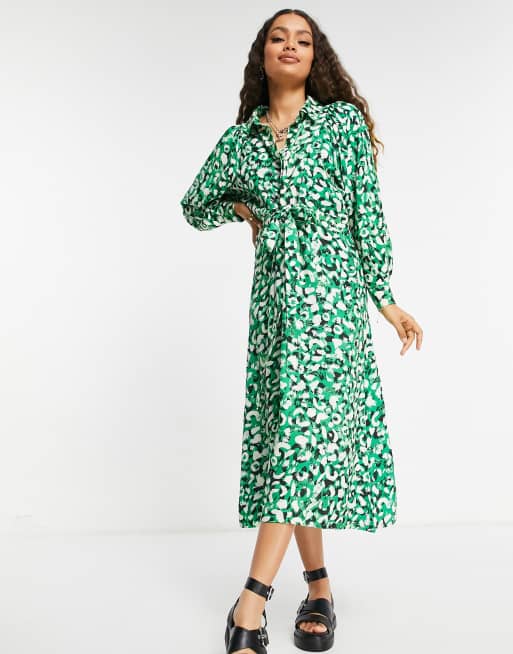 Petite animal cheap print shirt dress