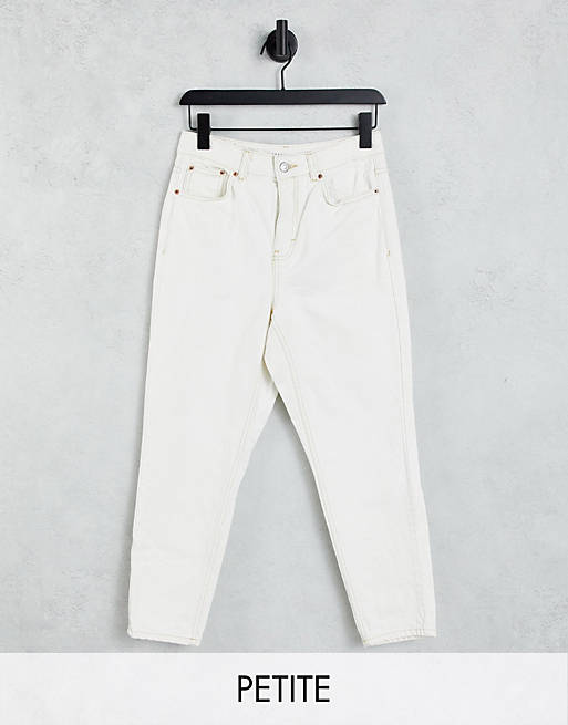 Topshop Petite white Mom jeans