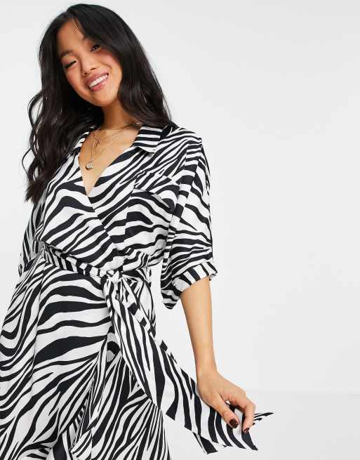 Petite zebra 2025 print dress