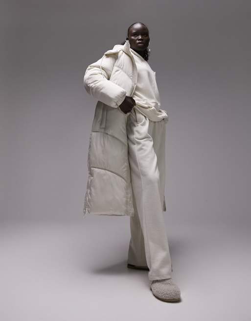 White longline puffer jacket sale