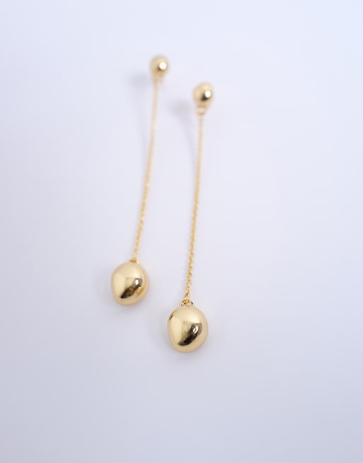 Topshop - Petra - Clous d'oreilles en plaqué or à détail chaîne - Doré, 3 de 3