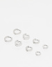Topshop - Jeans met lage taille en riempje in grijs 