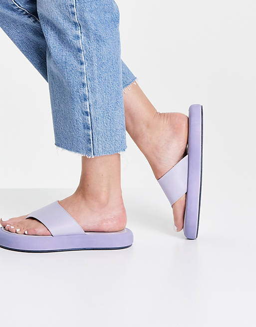 Shoes Flip Flops/Topshop Pia leather toe post in lilac 