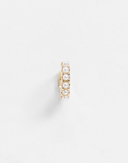 Topshop – Piercing mit Kunstperlen in Gold