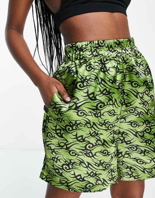 Topshop - Completo intimo senza cuciture color oliva effetto tattoo, 2 di 4