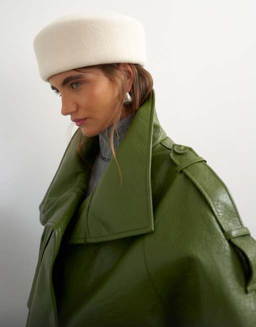 Topshop pillbox-hatt i offwhite, 3 av 3