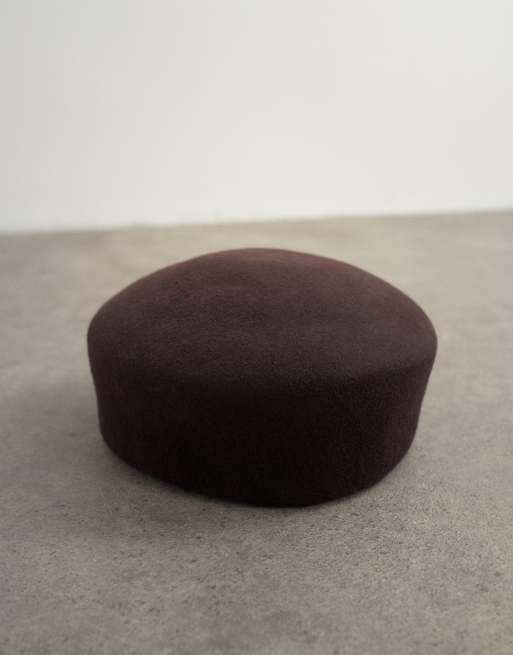 Topshop Pillbox-Hut in Schokobraun, 2 von 3