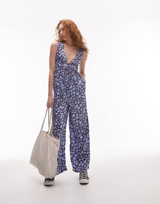 Topshop store floral jumpsuit