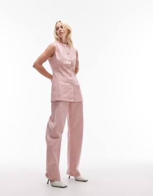 Topshop Pink Denim Co-Ord - view 1