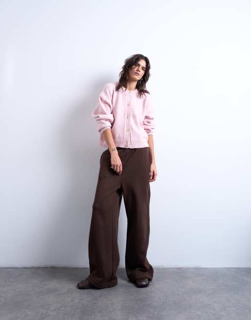 Topshop - Pink strikket afslappet cardigan med synlige sømme, 2 af 4