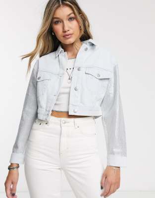 white denim jacket topshop