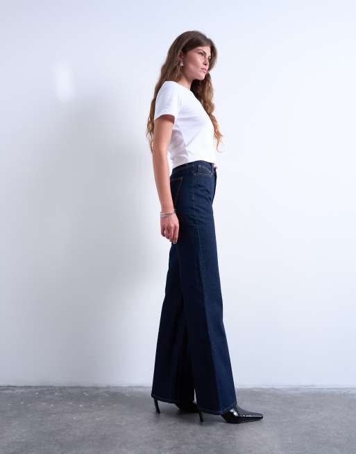 Topshop - Pippa Flare - Jean taille mi-haute en tissu stretch confortable - Indigo brut, 3 de 7